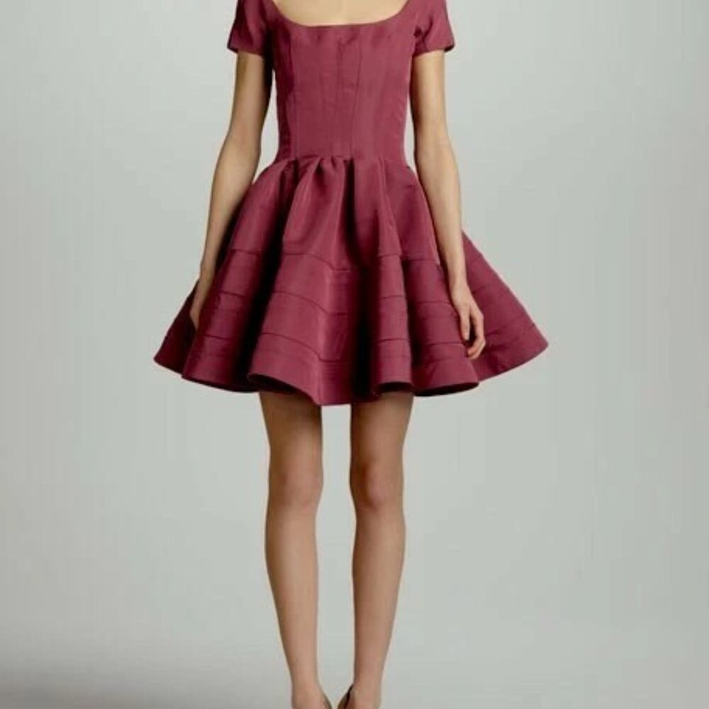 Zac Posen Jaquard Floral Dress